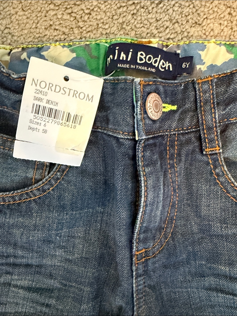 Mini Boden Blue Straight-Leg Jeans - Picture 2 of 4